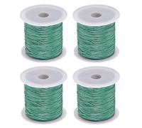 sourcing map 4 Rolls Nylon String Cord 45 Yards 0.4mm Beading String for Jewelry Making Chinese Knotting Cord Necklaces Kumihimo Friendship Bracelets and Craft, Black Green