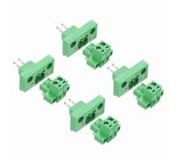 sourcing map 4 Set 2-Pin 5.08mm Pitch Pluggable Screw Terminal Block Connectors, PA66 300V 10A Through-Wall PCB Terminal Connectors for DIY Electronics Automation Power Modules, 24-12AWG Cable