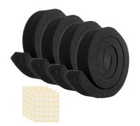 sourcing map 4 Set 3.28ft Foam Seal Strip, 1 Inch Width x 2 Inch Thick Weather Stripping Foam Insulation Tape, EVE Air Conditioner Open Cell Foams Seal Tape for Doors, Windows, Black
