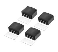 sourcing map 4 Set Cabinet Door Catch, Magnetic Cabinet Latch Lock Adhesive for Cupboard Kitchen Closet Wardrobe Door, Black