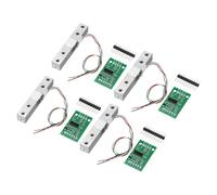 sourcing map 4 Set Digital Load Cell Weight Sensor 10KG + HX711 Module Weighing Sensor 24 Bit Precision A/D Dual-Channel 20x33mm for DIY Portable Electronic Kitchen Scale Kit