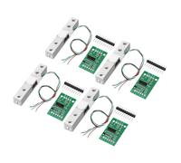 sourcing map 4 Set Digital Load Cell Weight Sensor 20KG + HX711 Module Weighing Sensor 24 Bit Precision A/D Dual-Channel 20x33mm for DIY Portable Electronic Kitchen Scale Kit