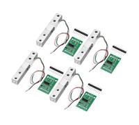 sourcing map 4 Set Digital Load Cell Weight Sensor 5KG + HX711 Module Weighing Sensor 24 Bit Precision A/D Dual-Channel 20x33mm for DIY Portable Electronic Kitchen Scale Kit