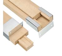 sourcing map 4 Set Wooden Drawer Slides, 13-3/4 (35 CM) Classic Wood Center Guide Track with Metal Slide Glide Bracket, Wood Drawer Glides Bottom Rails Replacement Kit