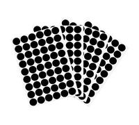 sourcing map 4 Sheet/216Pcs Screw Hole Cover Stickers, 21mm Dia PVC Self Adhesive Covers Caps Dustproof for Wood Furniture Cabinet Shelf Wardrobe, Black