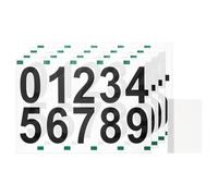 sourcing map 4 Sheets/40 Pcs Mailbox Numbers for Outside, 2 Inch 0-9 Vinyl Self-Adhesive Numbers Stickers Waterproof House Sticker with Scraper for Signs Doors Address, Black