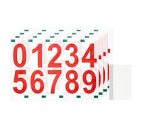 sourcing map 4 Sheets/40 Pcs Mailbox Numbers for Outside, 2 Inch 0-9 Vinyl Self-Adhesive Numbers Stickers Waterproof House Sticker with Scraper for Signs Doors Address, Red