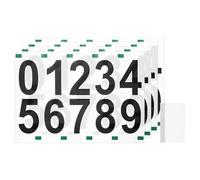 sourcing map 4 Sheets/40 Pcs Mailbox Numbers for Outside, 3 Inch 0-9 Vinyl Self-Adhesive Numbers Stickers Waterproof House Sticker with Scraper for Signs Doors Address, Black