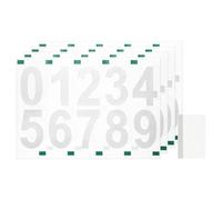 sourcing map 4 Sheets/40 Pcs Mailbox Numbers for Outside, 3 Inch 0-9 Vinyl Self-Adhesive Numbers Stickers Waterproof House Sticker with Scraper for Signs Doors Address, White