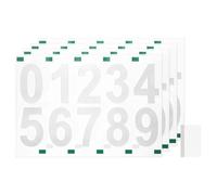 sourcing map 4 Sheets/40 Pcs Mailbox Numbers for Outside, 4 Inch 0-9 Vinyl Self-Adhesive Numbers Stickers Waterproof House Sticker with Scraper for Signs Doors Address, White