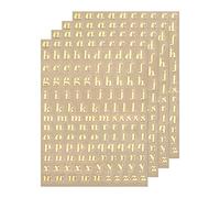 sourcing map 4 Sheets Letter Resin Stickers 3D Small A to Z Gold Mini Alphabet Sticker Metallic Glitter Alloy Lowercase for Resin Nail Scrapbooking 3mm