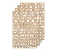 sourcing map 4 Sheets Letter Resin Stickers 3D Small A to Z Silver Mini Alphabet Sticker Metallic Glitter Alloy Uppercase for Resin Nail Scrapbooking 3mm