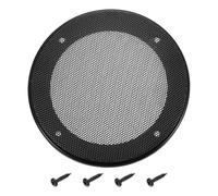 sourcing map 4" Speaker Grill Mesh Cover, Metal Speaker Cover Subwoofer Mesh Grill Guard Protector with Black ABS Plastic Frame for Car Audio Accessories with 4 Screws, Black