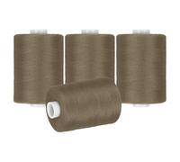 sourcing map 4 Spool Sewing Thread, Light Brown#571 Polyester Thread Prewound Bobbins for Sewing Machine Hand Stitching Quilting Emergency DIY Projects, 1000 Yards/Spool