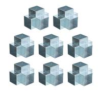 sourcing map 4-Way Gazebo Brackets Kit, Right Angle Corner Bracket Woodworking DIY Post Base Kit for 1.6" x 1.6" Lumber for Outdoor Patio Gazebo Log Cabins (8 Pack)