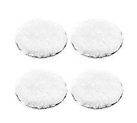 sourcing map 4" Wool Polishing Pad Hook and Loop Buffing Wheel for Orbital Polisher Buffer 4 Pcs