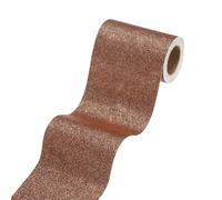 sourcing map 4" x 118" Brown Glitter Wallpaper Border, Peel and Stick Self Adhesive Sparkle Glitter Contact Paper Border for Mirror Bulletin Board DIY Crafts Decor