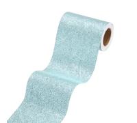 sourcing map 4" x 118" Peacock Blue Glitter Wallpaper Border, Peel and Stick Self Adhesive Sparkle Glitter Contact Paper Border for Mirror Bulletin Board DIY Crafts Decor