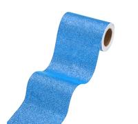 sourcing map 4" x 118" Sapphire Blue Glitter Wallpaper Border, Peel and Stick Self Adhesive Sparkle Glitter Contact Paper Border for Mirror Bulletin Board DIY Crafts Decor