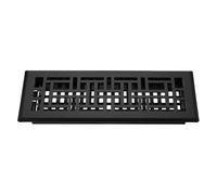 sourcing map 4" x 12" Floor Register, Heavy Duty Carbon Steel Adjustable Floor Vents Decorative Air Vent Covers for Home Bedroom Kitchen, Matte Black