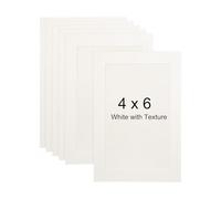 sourcing map 4 x 6 Cardboard Picture Frame, 6pcs White with Texture Photo Wall Display Paper Frame with Clear Film for Children's Drawing Artwork Display Gallery Wall Frame Exhibition