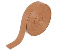 sourcing map 4 Yard 15mm PU Faux Leather Strips, Fold Over Leather Strap Roll Double Sided Faux Supplies for DIY Craft Projects, Brown