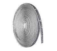 sourcing map 4 Yard Self Adhesive Rhinestone Ribbon, 3 Row Bling Diamond Crystal Strips Stickers for DIY Arts Crafting Wedding Party Car Phone Decoration, Gray