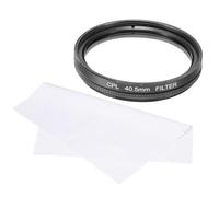 sourcing map 40.5mm Circular Polarizer Filter, Double Sided Multi-Layer Coatings Polarizing Filter with Cleaning Cloth for Camera Lens