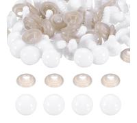 sourcing map 40 Pack 12mm/0.48in Safety Eyes Bulk for Crocheting, Plastic Crochet Doll Eyes with Washers for Plush Bear DIY Stuffed Doll Plush Animal Craft Halloween Handicraft, White