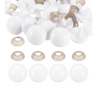 sourcing map 40 Pack 20mm/0.8in Safety Eyes Bulk for Crocheting, Plastic Crochet Doll Eyes with Washers for Plush Bear DIY Stuffed Doll Plush Animal Craft Halloween Handicraft, White