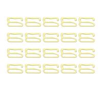 sourcing map 40 Pcs 10mm 9 Shape Bra Strap Hooks, Alloy Adjustment Slide Bra Strap Clips, Bathing Suit Clasp, Bra Hooks Replacement, Sewing Clips Hooks Eye for Underwear, Gold