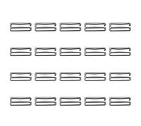 sourcing map 40 Pcs 15mm 9 Shape Bra Strap Hooks, Alloy Adjustment Slide Bra Strap Clips, Bathing Suit Clasp, Bra Hooks Replacement, Sewing Clips Hooks Eye for Underwear, Black