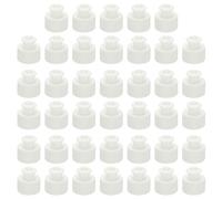 sourcing map 40 Pcs 24/410 Plastic Push Pull Caps, 28mm Water Bottle Caps Twisted Sport Bottle Lids Leak Proof Lid for Water Bottles Replacement Portable Bottles Lid, White