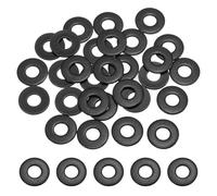 sourcing map 40 Pcs 3/8" ID x 13/16"mm OD Flat Washers, 304 Stainless Steel Metal Washers Black Zinc Sealing Crush Rings for Screws and Bolts