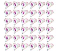 sourcing map 40 Pcs 3D Heart AB Nail Rhinestones 12x13mm K9 Glass Crystal Rhinestones Pointed Back Crooked Heart Gems for Nail Charm Art DIY Decoration Craft