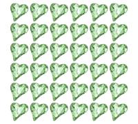 sourcing map 40 Pcs 3D Heart Light Green Nail Rhinestones 12x13mm K9 Glass Crystal Rhinestones Pointed Back Crooked Heart Gems for Nail Charm Art DIY Decoration Craft