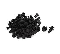 sourcing map 40 Pcs Black Plastic Rivet Flaps Bumper Fender Clips 8mm for Car