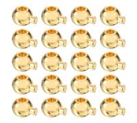 sourcing map 40 Pcs Crimp Beads Covers, 3.5mm Spacer Bead Covers, Metal Cord End Crimp Stopper Beads for DIY Craft Ends Accessories, Gold