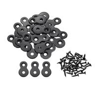 sourcing map 40 Pcs Figure 8 Fastener with Screws, Table Top Fastener Desk Top Connector Bracket Heavy Duty Hardware Mounting Clips for Wood, Black