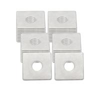 sourcing map 40 Pcs Flat Square Plate Washer, 6MM ID x 20MM OD x 1MM Thick 304 Stainless Steel Flat Pad Spacer Gasket for Bolts Factories Bathroom Repair Shops Construction, Silver