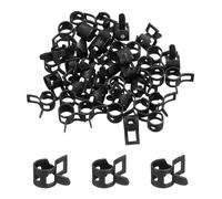 sourcing map 40 Pcs Fuel Line Clamps Spring Band Hose Clamps, 1/4" 6mm Silicone Air Tube Vacuum Hose Water Pipe Low Pressure Assortment Kit, Black