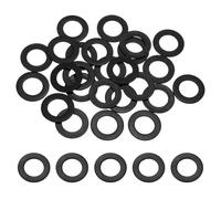 sourcing map 40 Pcs M10 ID x 18mm OD Flat Washers, 304 Stainless Steel Metal Washers Black Zinc Sealing Crush Rings for Screws and Bolts