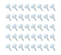 sourcing map 40 PCS M3x10mm Flat Knurled Head Thumb Screws,Solid Iron Fully Threaded Thumbscrew Bolts Fasteners for Lighting Household Appliances Electronic Equipment