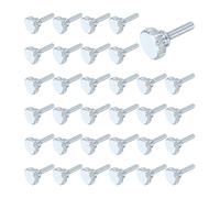 sourcing map 40 Pcs M3x10mm Knurled Thumb Screws, Carbon Steel Zinc Plated Flat Knurled Head Fully Threaded Screw Bolts Fasteners for Home, Machine