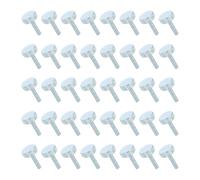 sourcing map 40 PCS M3x12mm Flat Knurled Head Thumb Screws,Solid Iron Fully Threaded Thumbscrew Bolts Fasteners for Lighting Household Appliances Electronic Equipment