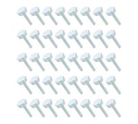 sourcing map 40 PCS M3x16mm Flat Knurled Head Thumb Screws,Solid Iron Fully Threaded Thumbscrew Bolts Fasteners for Lighting Household Appliances Electronic Equipment
