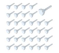sourcing map 40 Pcs M3x16mm Knurled Thumb Screws, Carbon Steel Zinc Plated Flat Knurled Head Fully Threaded Screw Bolts Fasteners for Home, Machine