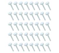 sourcing map 40 PCS M3x20mm Flat Knurled Head Thumb Screws,Solid Iron Fully Threaded Thumbscrew Bolts Fasteners for Lighting Household Appliances Electronic Equipment