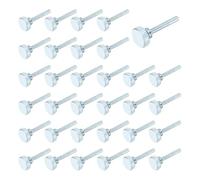 sourcing map 40 Pcs M3x20mm Knurled Thumb Screws, Carbon Steel Zinc Plated Flat Knurled Head Fully Threaded Screw Bolts Fasteners for Home, Machine