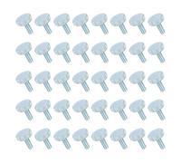 sourcing map 40 PCS M4x10mm Flat Knurled Head Thumb Screws,Solid Iron Fully Threaded Thumbscrew Bolts Fasteners for Lighting Household Appliances Electronic Equipment